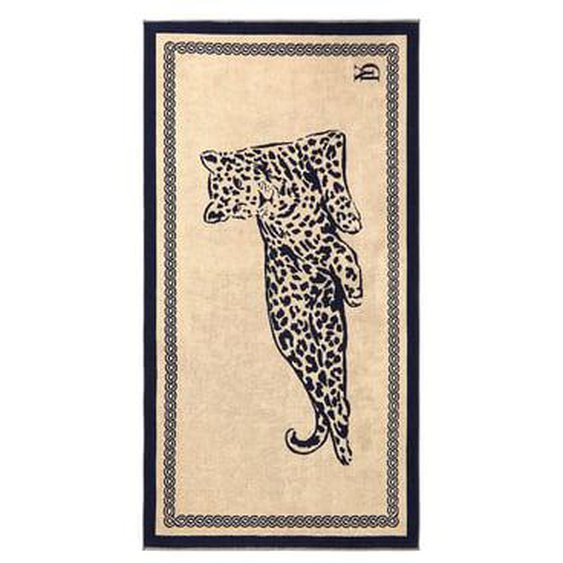 Serviette de plage en coton 550 g/m², Léopard
