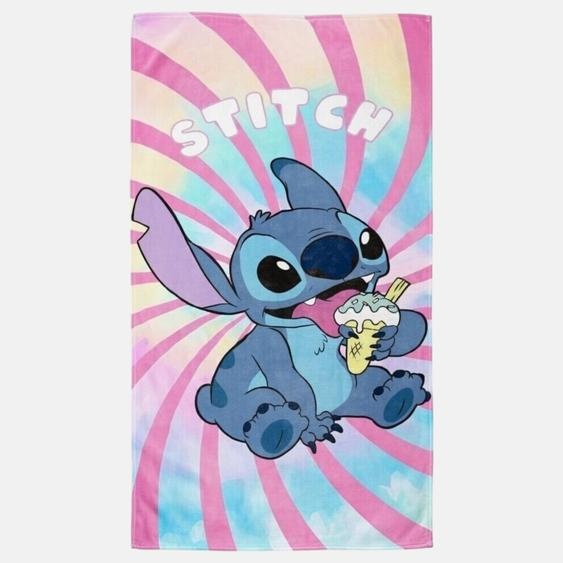 Serviette De Plage Enfant À Motif Personnage Coloré Lilo & Stitch Rose