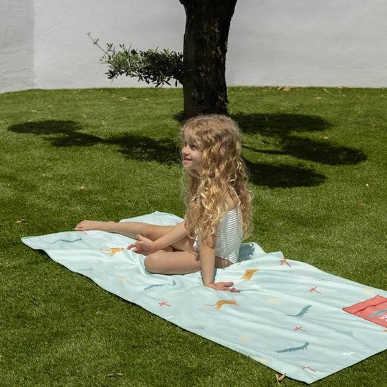 Serviette De Plage Enfant Microfibre Vert