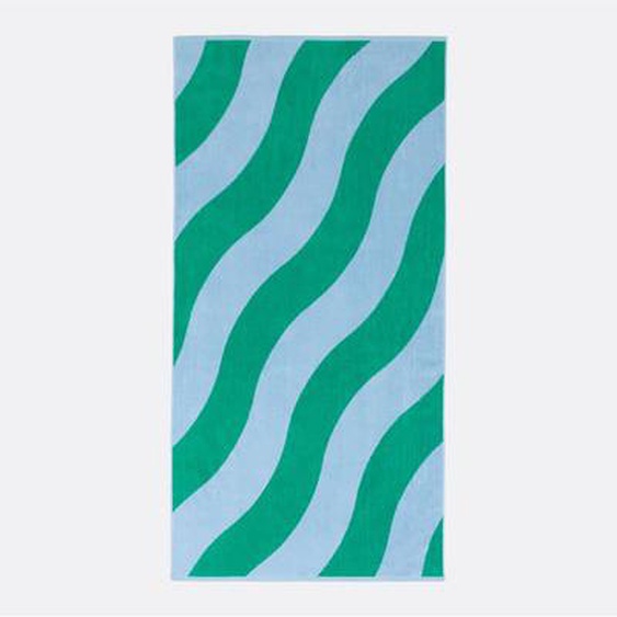 Serviette de plage éponge velours, Scénario Vague