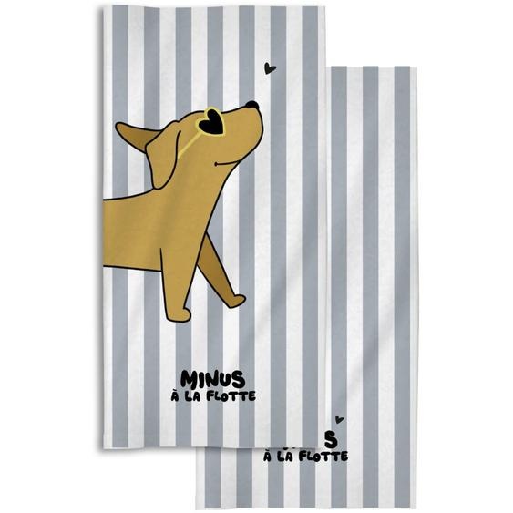 Serviette De Plage Minus Chiot (70x140 Cm) Bleu