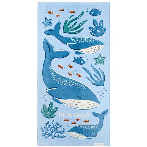 Serviette De Plage Ocean World Bleu, Marron, Blanc