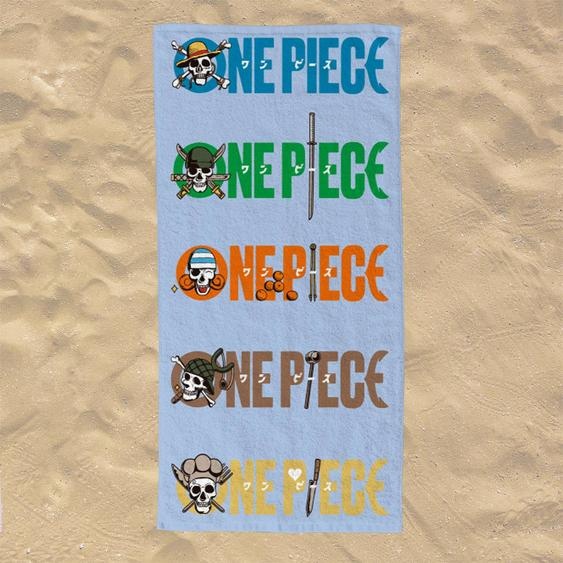 Serviette De Plage One Piece Coton Bleu