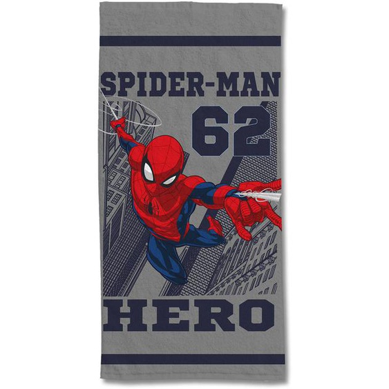 Serviette De Plage Spiderman Hero Coton Gris
