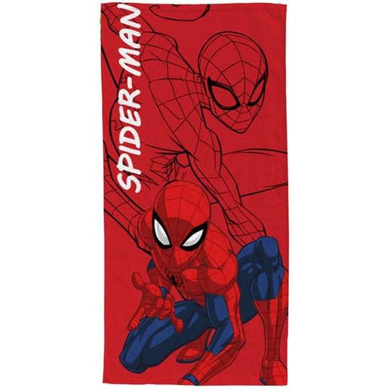 Serviette De Plage Spiderman Super-héros Action Polyester Rouge