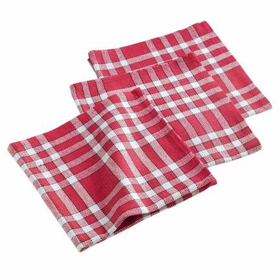 Serviette de table carreaux - Lot de 3 -