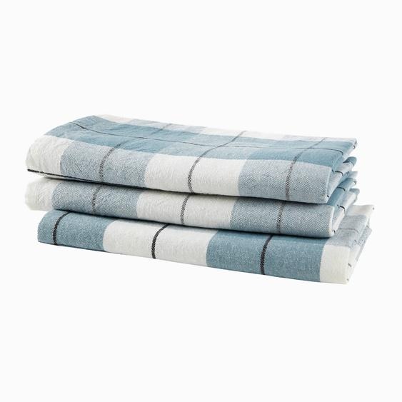 Serviette de table carreaux tissé teint - lot de 3 -
