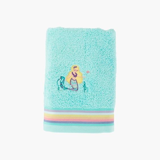 Serviette de toilette coton Calliopé lagon