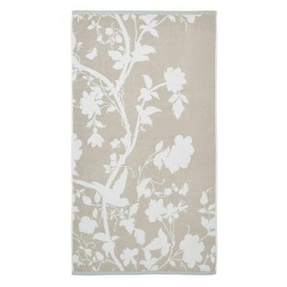 Serviette de toilette Oriental Garden Dove 70 x 125cm Gris colombe