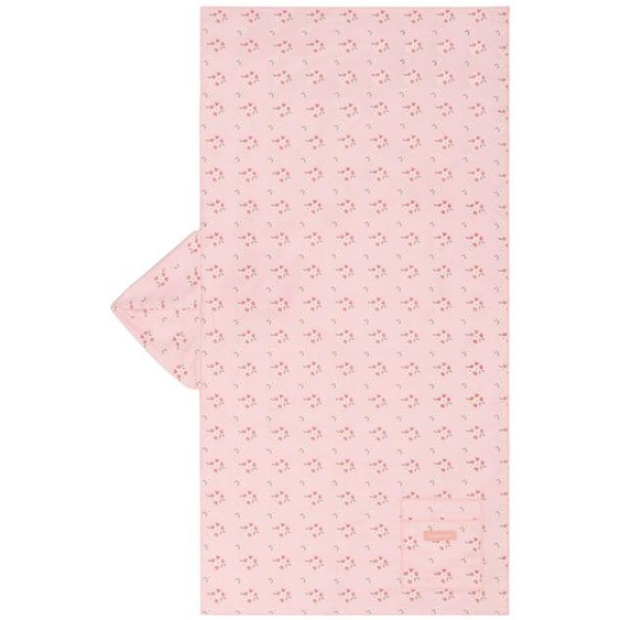 Serviette Plage Enfant Avec Capuche Microfibre Rose