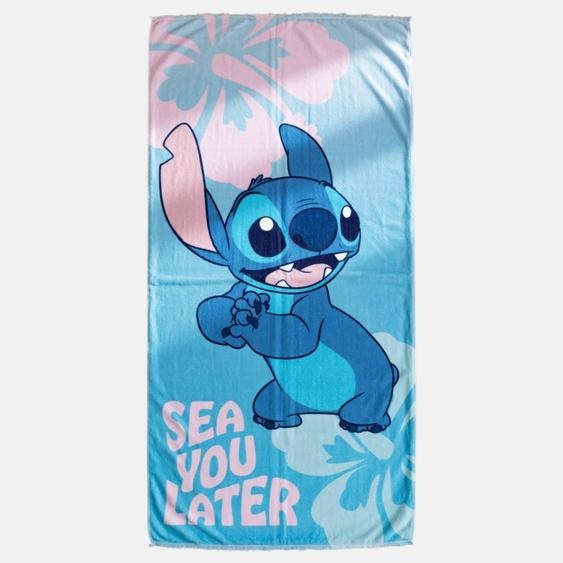 Serviette Polyester Lilo & Stitch Bleu