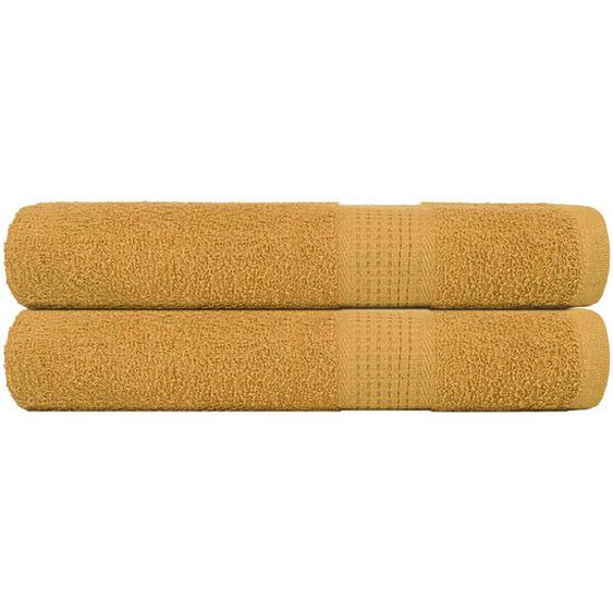 Serviettes 2 pcs FROGN doré 100x200 cm 100% coton
