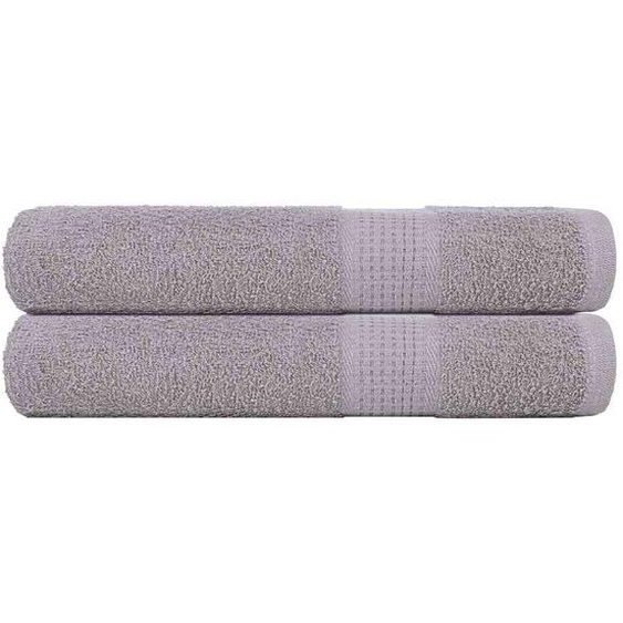 Serviettes 2 pcs FROGN gris 100x200 cm 100% coton