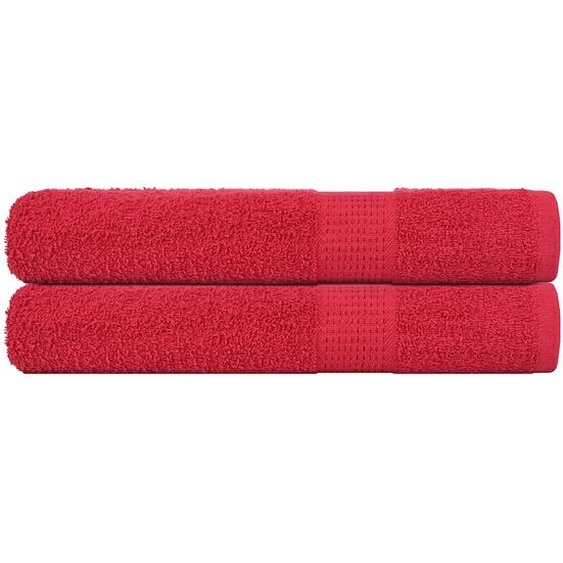 Serviettes 2 pcs FROGN rouge 100x200 cm 100% coton