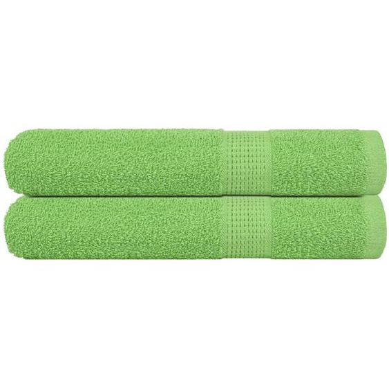 Serviettes 2 pcs FROGN vert pomme 100x200 cm 100% coton