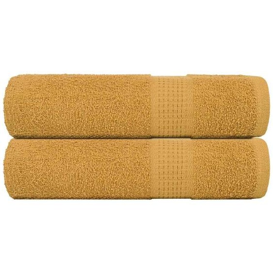 Serviettes de bain 2 pcs FROGN doré 100x150 cm 100% coton