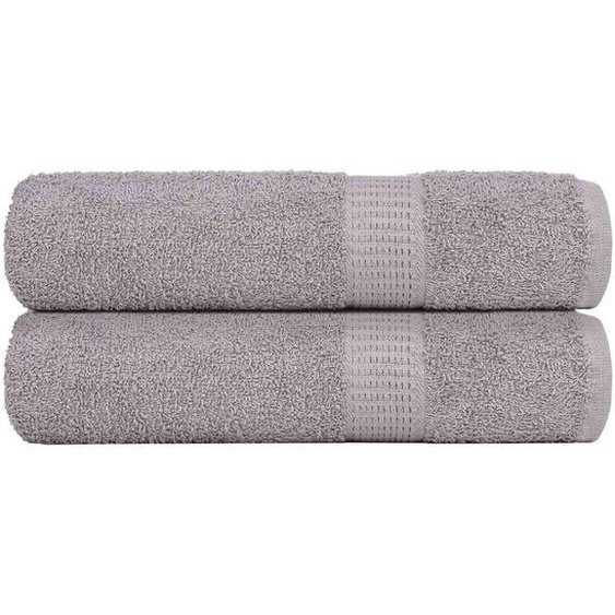 Serviettes de bain FROGN 2 pcs gris 100x150 cm 360 g/m²