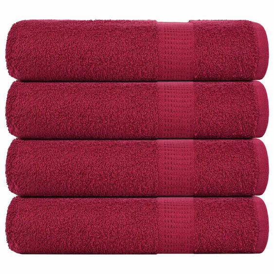 Serviettes de bain 4 pcs FROGN bordeaux 100x150cm 100% coton