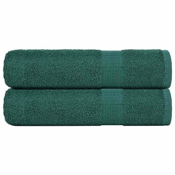 Serviettes de douche 2 pcs FROGN vert 70x140 cm 100% coton