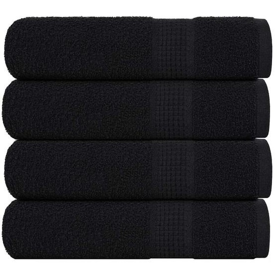 Serviettes de douche 4 pcs FROGN noir 70x140 cm 100% coton
