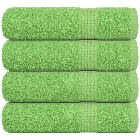 Serviettes de douche 4 pcs FROGN vert pomme 70x140 cm 100% coton