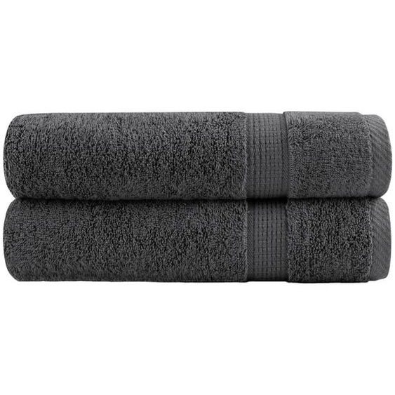 Serviettes de douche de qualité sup. SOLUND 2 pcs anthracite