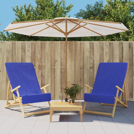 Serviettes de plage 2 pcs bleu royal 60x135 cm tissu 400 GSM