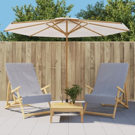 Serviettes de plage 2 pcs gris 60x135 cm tissu 400 GSM