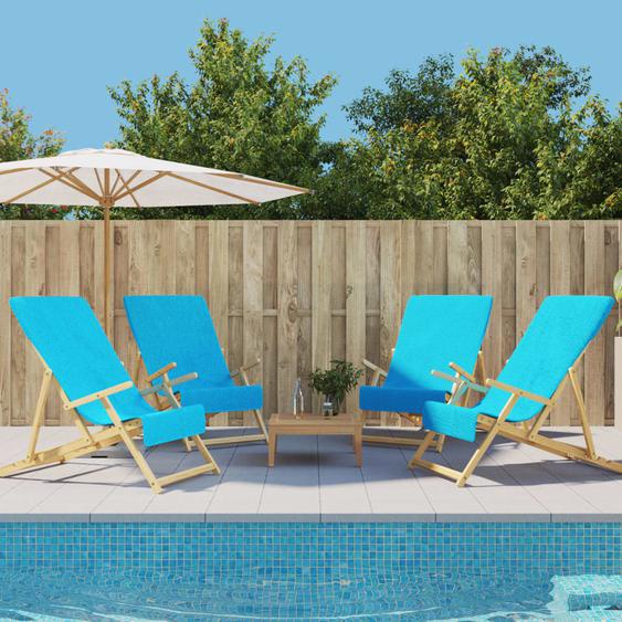 Serviettes de plage 4 pcs turquoise 60x135 cm tissu 400 GSM