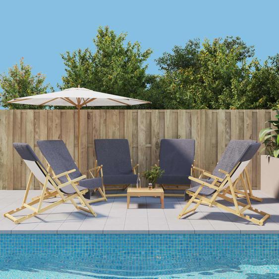 Serviettes de plage 6 pcs anthracite 60x135 cm tissu 400 GSM