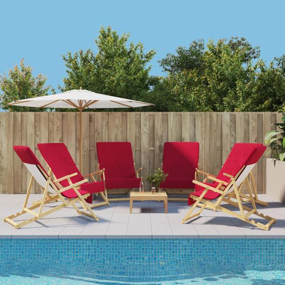 Serviettes de plage 6 pcs bordeaux 60x135 cm tissu 400 GSM