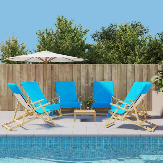 Serviettes de plage 6 pcs turquoise 60x135 cm tissu 400 GSM