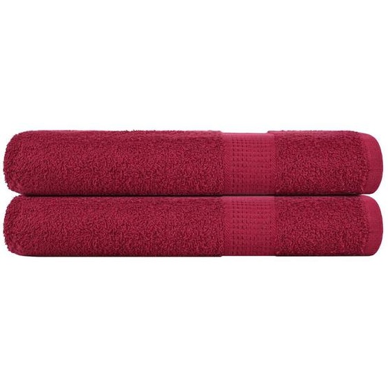 Serviettes de sauna 2 pcs FROGN bordeaux 80x200cm 100% coton