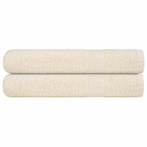 Serviettes de sauna 2 pcs FROGN crème 80x200 cm 100% coton