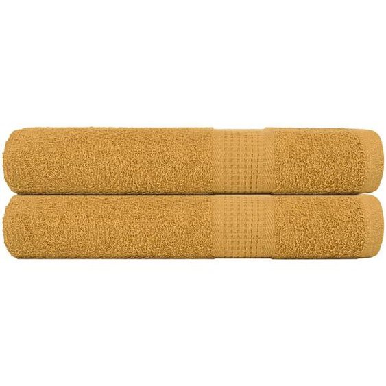 Serviettes de sauna 2 pcs FROGN doré 80x200 cm 100% coton