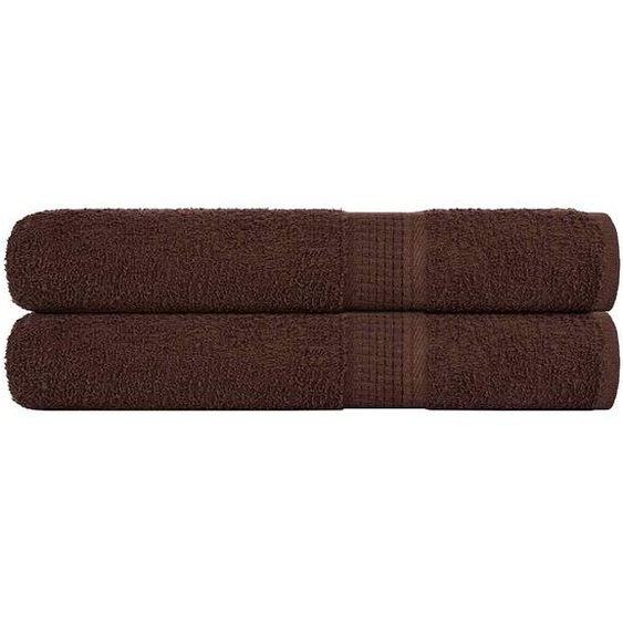 Serviettes de sauna FROGN 2 pcs marron 80x200 cm 360 g/m²