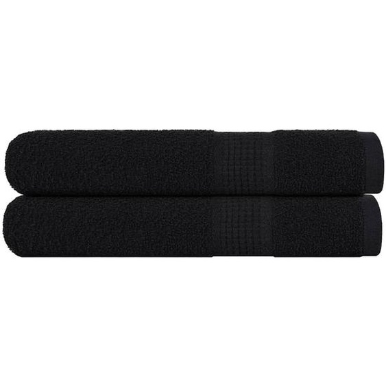 Serviettes de sauna 2 pcs FROGN noir 80x200 cm 100% coton