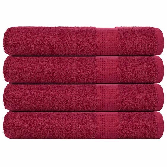 Serviettes de sauna 4 pcs FROGN bordeaux 80x200cm 100% coton