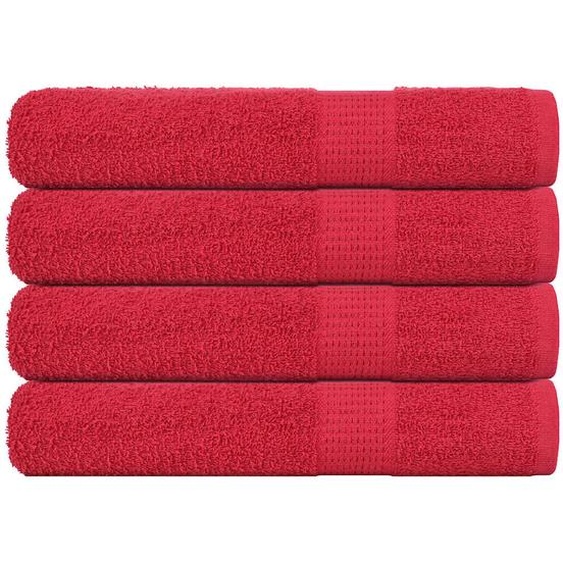 Serviettes de sauna 4 pcs FROGN rouge 80x200 cm 100% coton