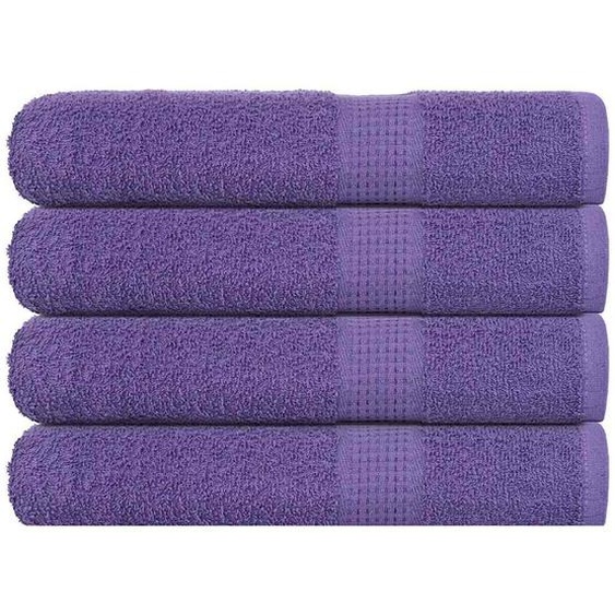 Serviettes de sauna 4 pcs FROGN violet 80x200 cm 100% coton
