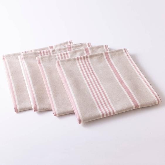 Serviettes de table rayées - lot de 4 -