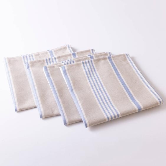 Serviettes de table rayées - lot de 4 -
