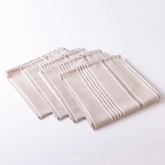 Serviettes de table rayées - lot de 4 -
