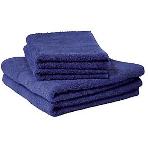 Serviettes de toilette coton bleues 50 x 90 cm, lot de 6