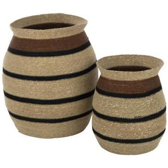 Set 2 paniers ronds lignes