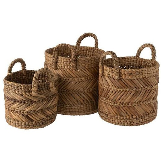 Set 3 panier tresse raffia
