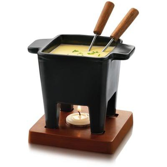 Set à fondue tapas Néro céramique noir 200 ml