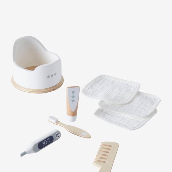 Set accessoires hygiène poupon en bois FSC® blanc