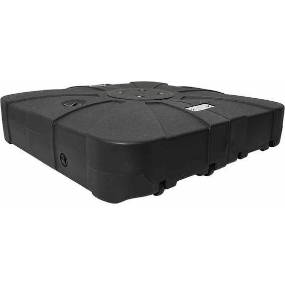 Set avec base de parasol à potence 2 pcs Noir