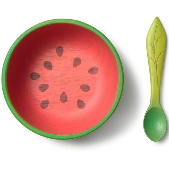 Set Bol Et Cuillère Wally La Pastèque Rouge, Vert, Noir